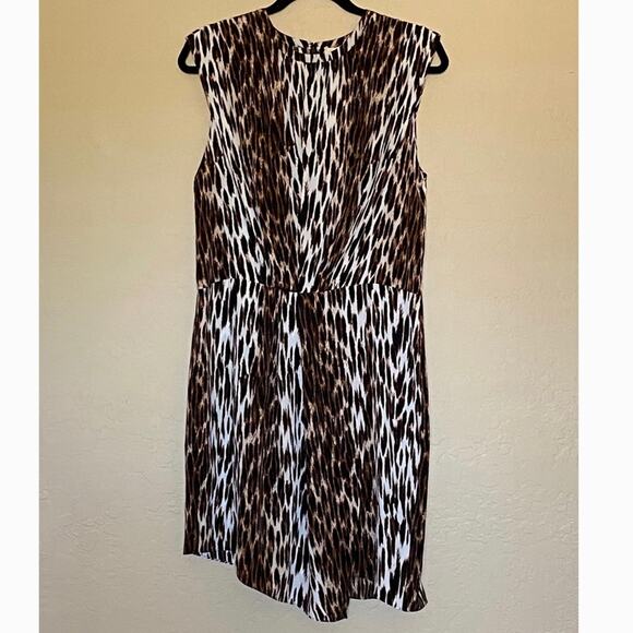 L'AGENCE Cipriana Leopard Print Asymmetrical Silk Dress, Size 0 - Picture 8 of 12